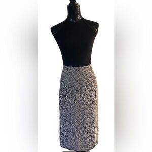 EUC American Eagle leopard print straight midi skirt size XS